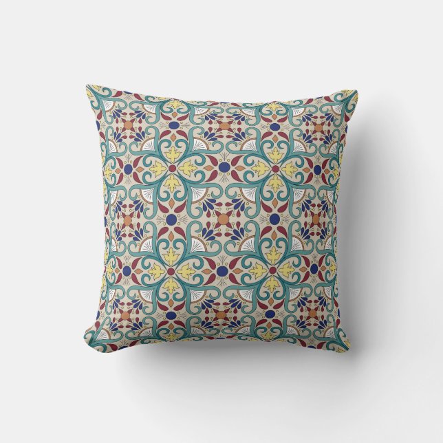 Coussin Motif mexicain coloré (Recto)