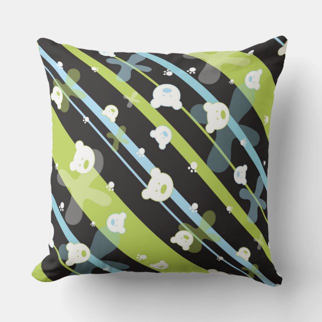 Coussin Motif mignon avec peu d'ours (Recto)