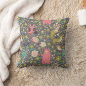 Coussin Motif mignon d'animaux de forêt (Couverture)