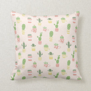 Coussin Motif mignon de cactus