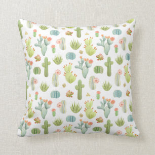 Coussin Motif mignon de position de cactus