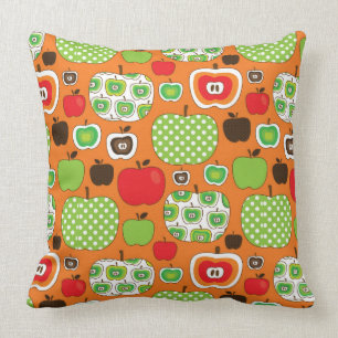 Coussin Motif mignon d'illustration de pomme