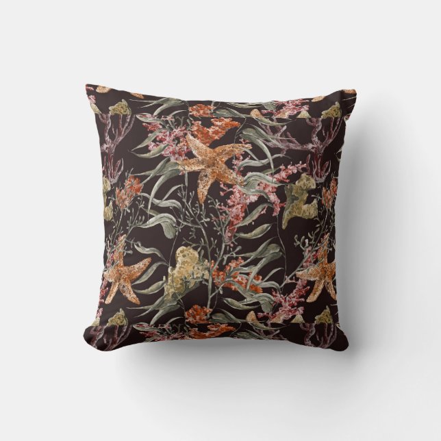 Coussin Motif minable de vie marine (Recto)