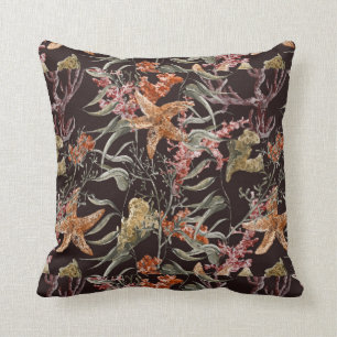 Coussin Motif minable de vie marine