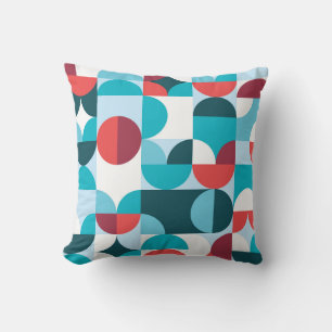 Coussin Motif minimaliste des années 70 rétro