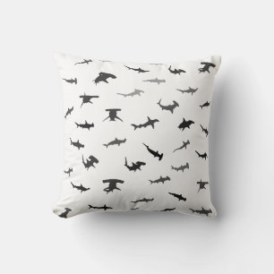 Coussin Motif minimaliste en marteau de requin marteau