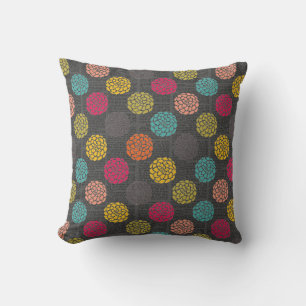 Coussin Motif moderne Dahlias
