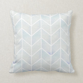 Coussin Motif moderne de chevron de menthe de pastel