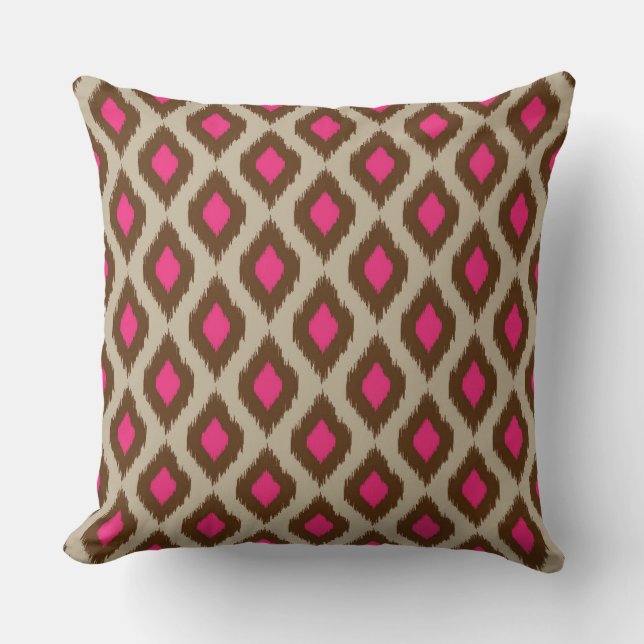 Coussin Motif moderne d'ikat (Recto)