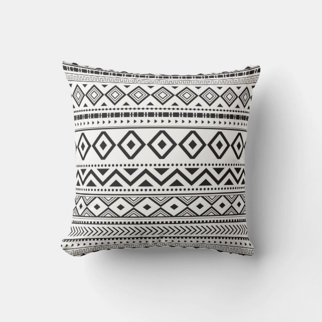 Coussin Motif moderne noir et blanc (Recto)