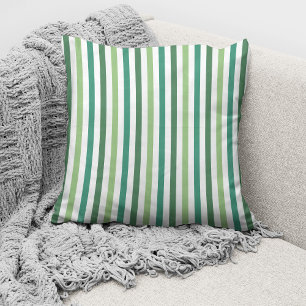 Coussin Motif moderne vert rayé