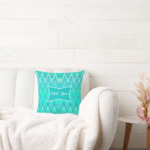 Motif moderne zigzag - vagues turquoise