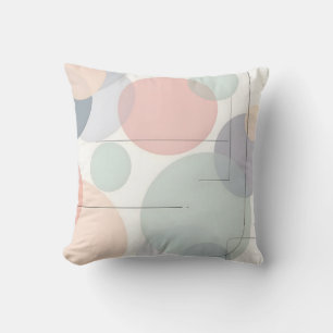 Coussin Motif moelleux Pastel Circle.Extérieur moderne