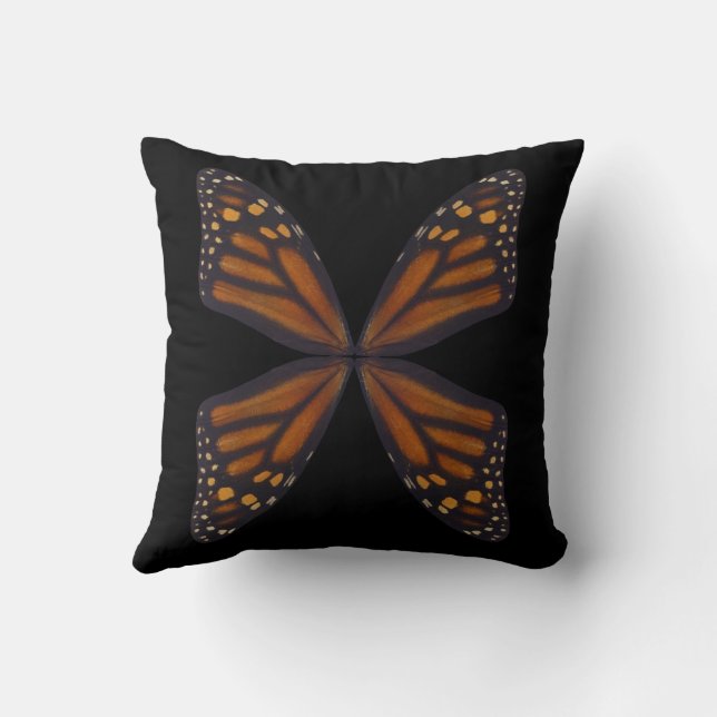 Coussin Motif Monarch Butterfly Wings (Verso)