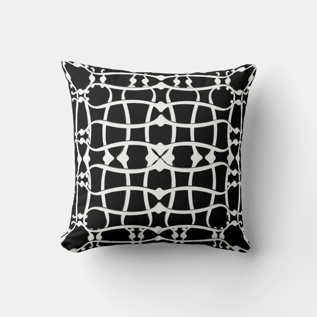 Coussin Motif monochromatique Art nouveau (Recto)