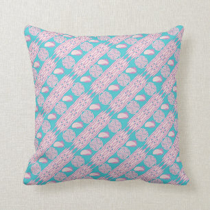 Coussin motif moral de plumes de style de boho