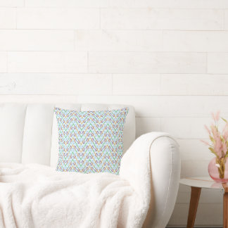 Coussin Motif mosaïque zigzag Chevron géométrique sans cou