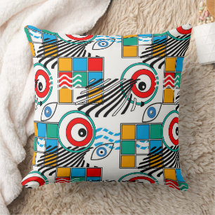 Coussin Motif multicolore créatif abstrait moderne