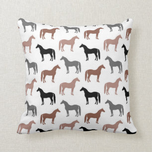 Coussin Motif multicolore de chevaux