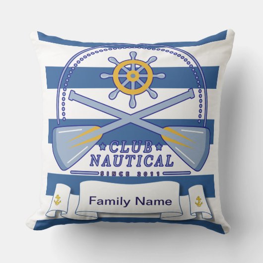 Coussin Motif nautique (Recto)