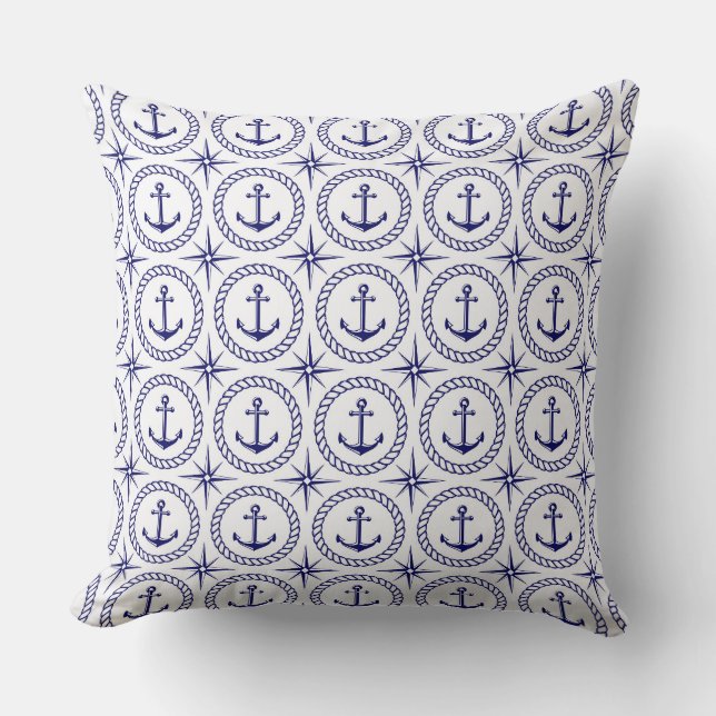 Coussin Motif nautique de la Marine (Recto)