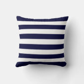 Coussin Motif Navy Blue Stripes (Verso)