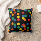 Coussin Motif noir de balle coloré (Couverture)