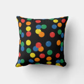 Coussin Motif noir de balle coloré (Verso)