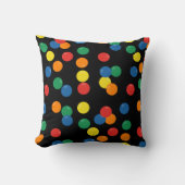 Coussin Motif noir de balle coloré (Recto)