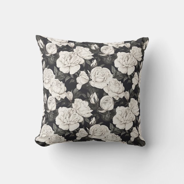 Coussin Motif noir et blanc (Recto)