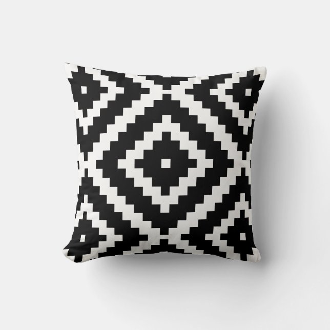 Coussin Motif noir et blanc de jeu (Recto)