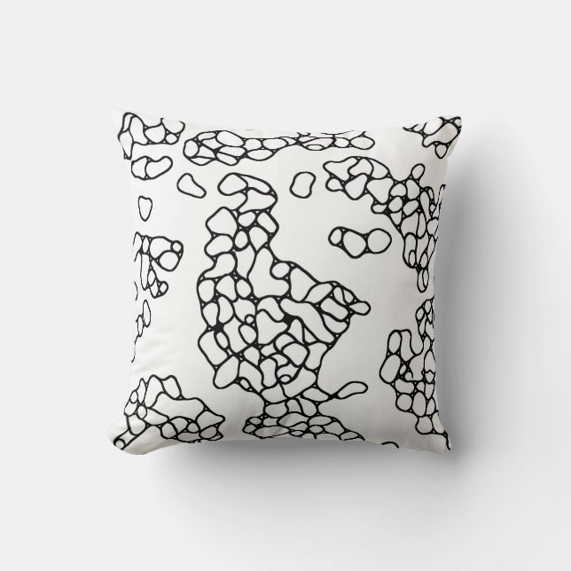 Coussin Motif noir et blanc moderne (Recto)