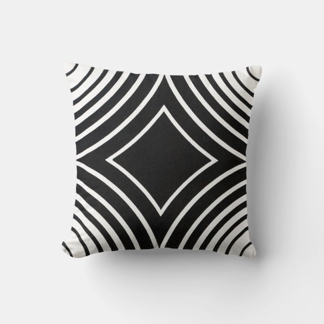 Coussin Motif noir et blanc Pilllow (Recto)