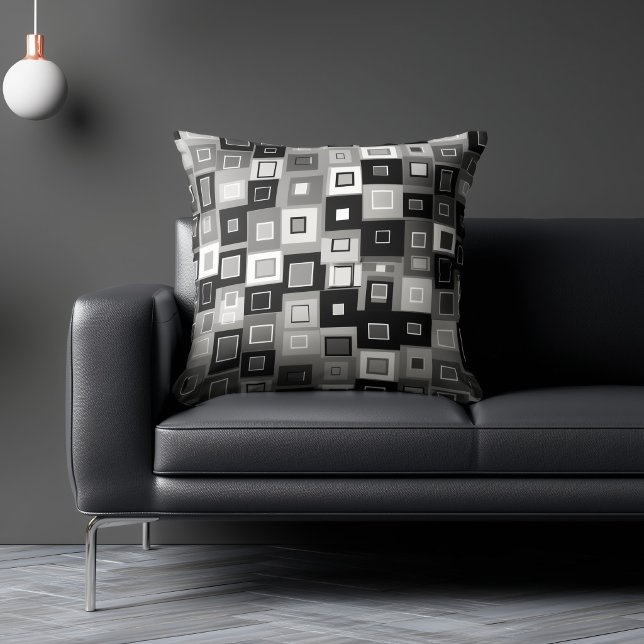 Coussin Motif noir et gris (Créateur téléchargé)