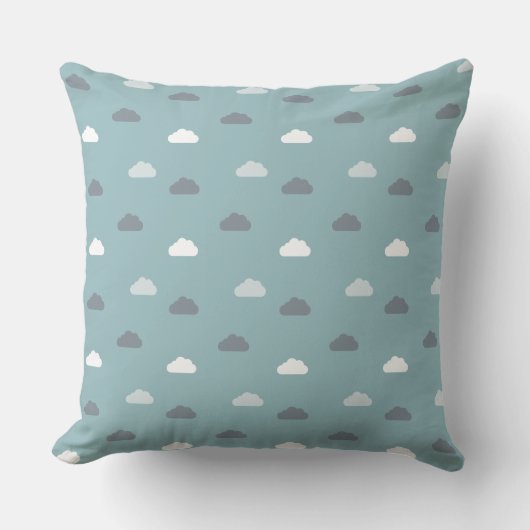 Coussin Motif Nuage Jours Bleus (Recto)