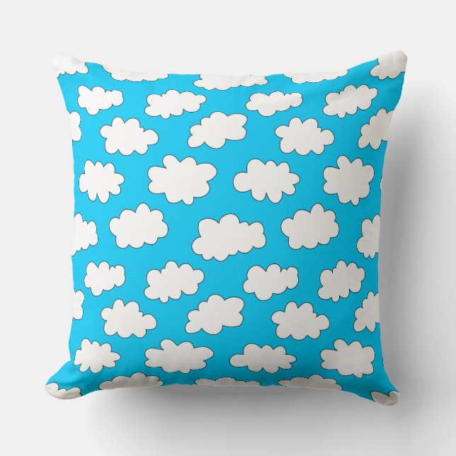 Coussin Motif nuages fluides (Recto)