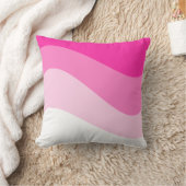 Coussin Motif ondulé ombré rose blanc (Couverture)