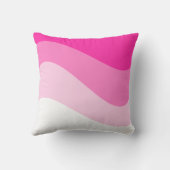 Coussin Motif ondulé ombré rose blanc (Verso)