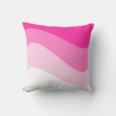 Coussin Motif ondulé ombré rose blanc (Recto)