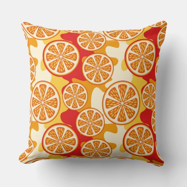 Coussin Motif orange (Recto)