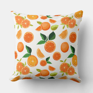 Coussin motif orange