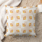 Coussin Motif orange d'illustration de hibou (Couverture)
