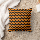 Coussin Motif orange et noir Chevron (Couverture)