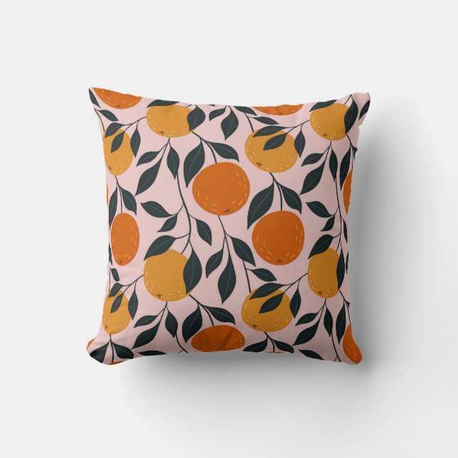 Coussin Motif orange vibrant (Recto)