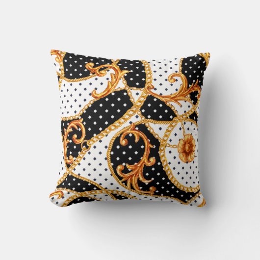 Coussin motif ornemental baroque (Recto)