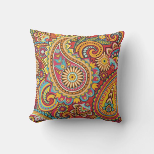 Coussin Motif Paisley (Recto)