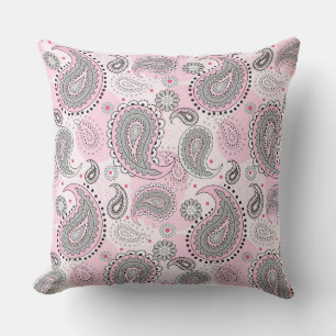 Coussin Motif paisley tribal traditionnel ethnique délicat