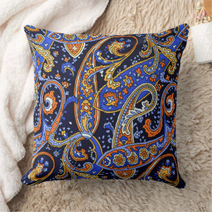 Coussin Motif Paisley Vintage, Dessin Floral Persan