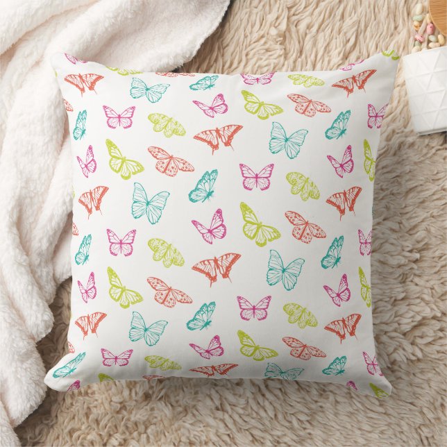 Coussin Motif papillon pastel coloré (Couverture)