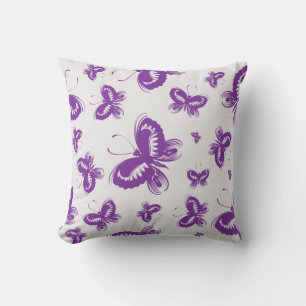 Coussin Motif papillon pourpre